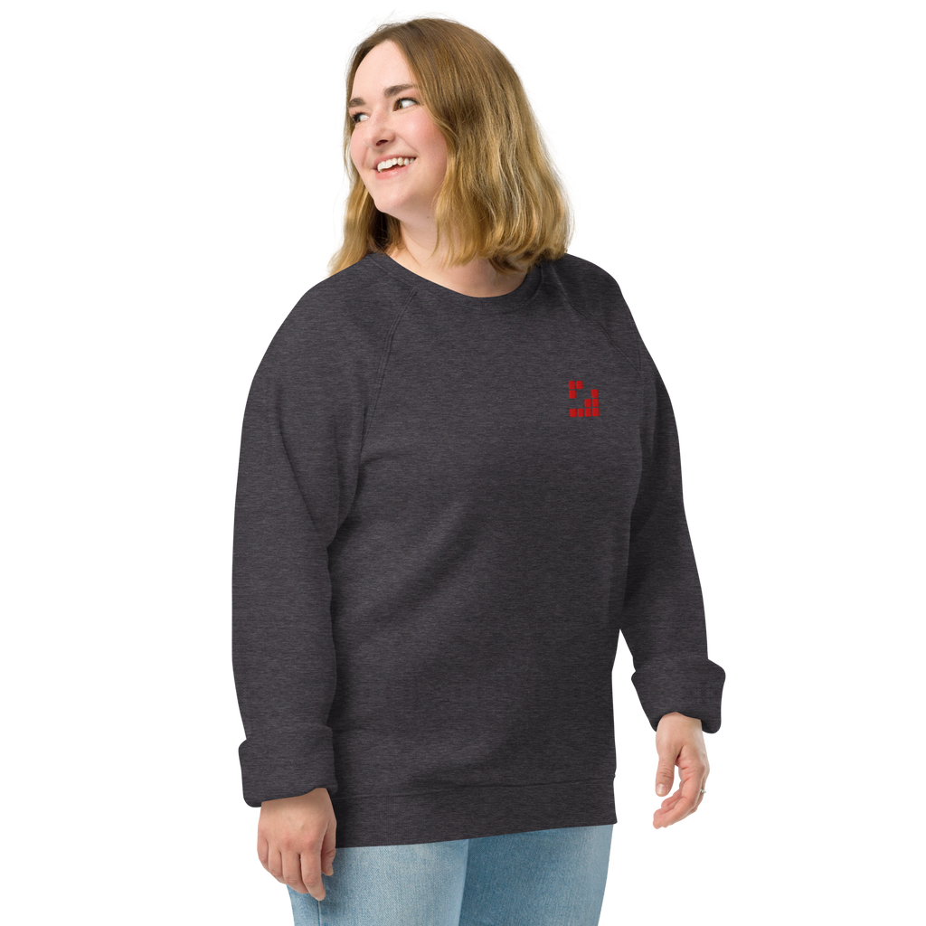 Sudadera Geometric orgánica raglán unisex