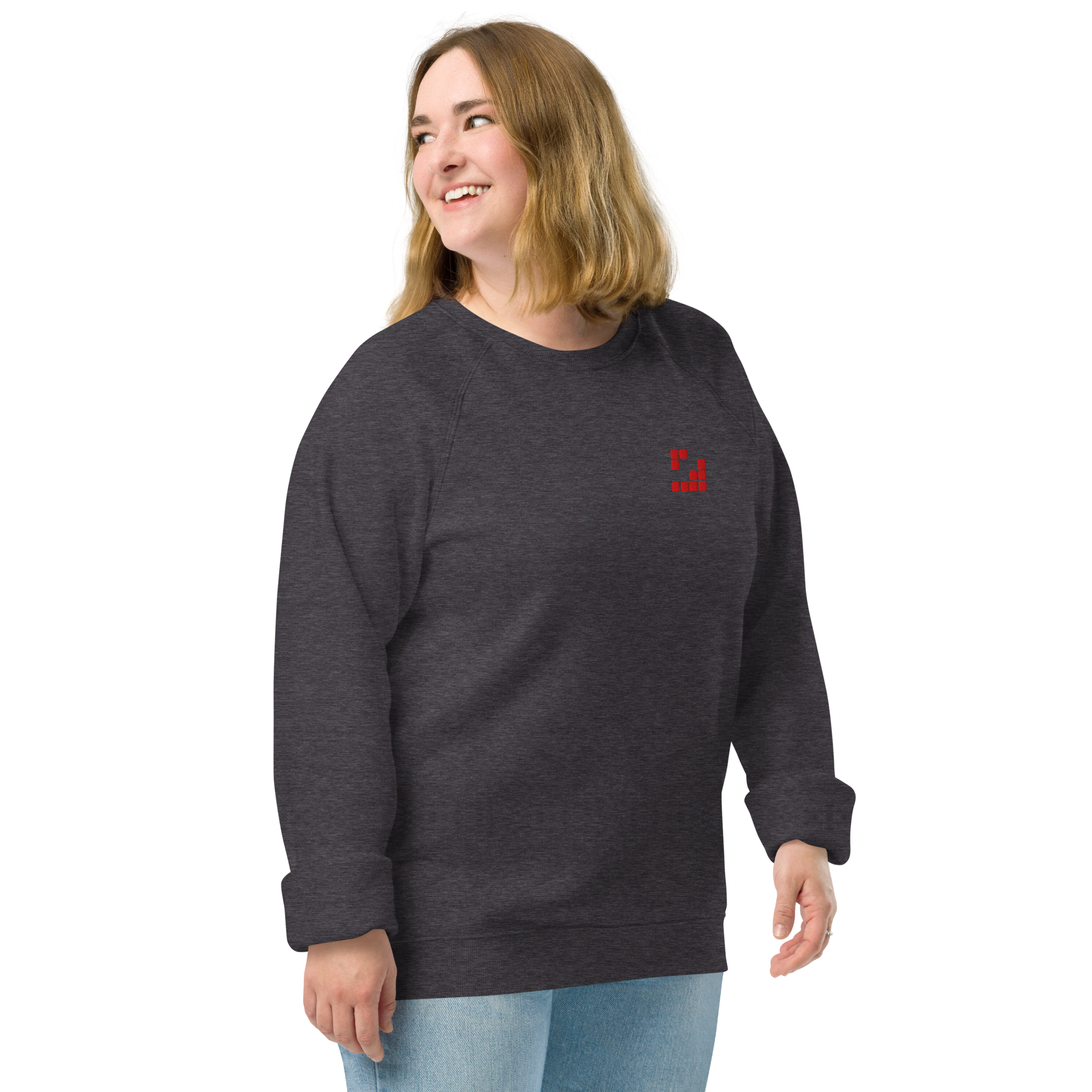 Sudadera Geometric orgánica raglán unisex