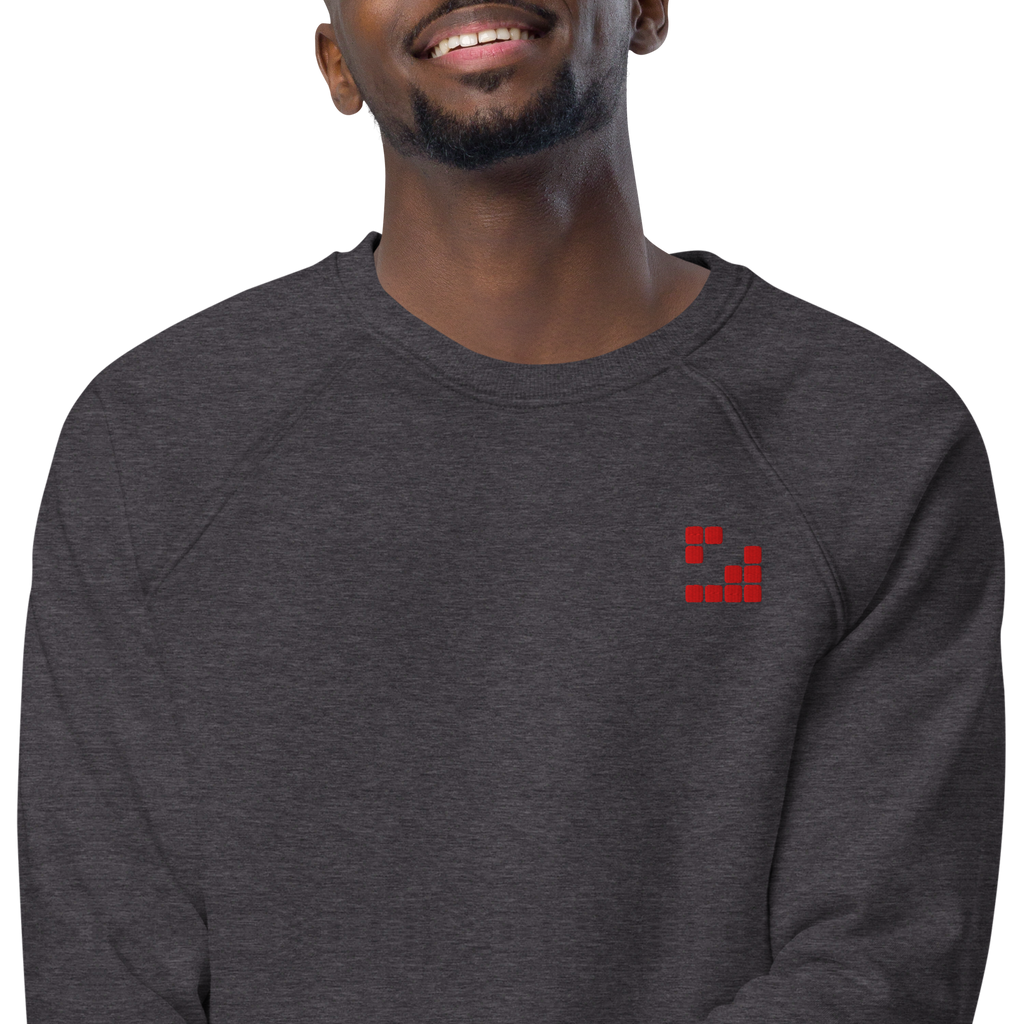 Sudadera Geometric orgánica raglán unisex