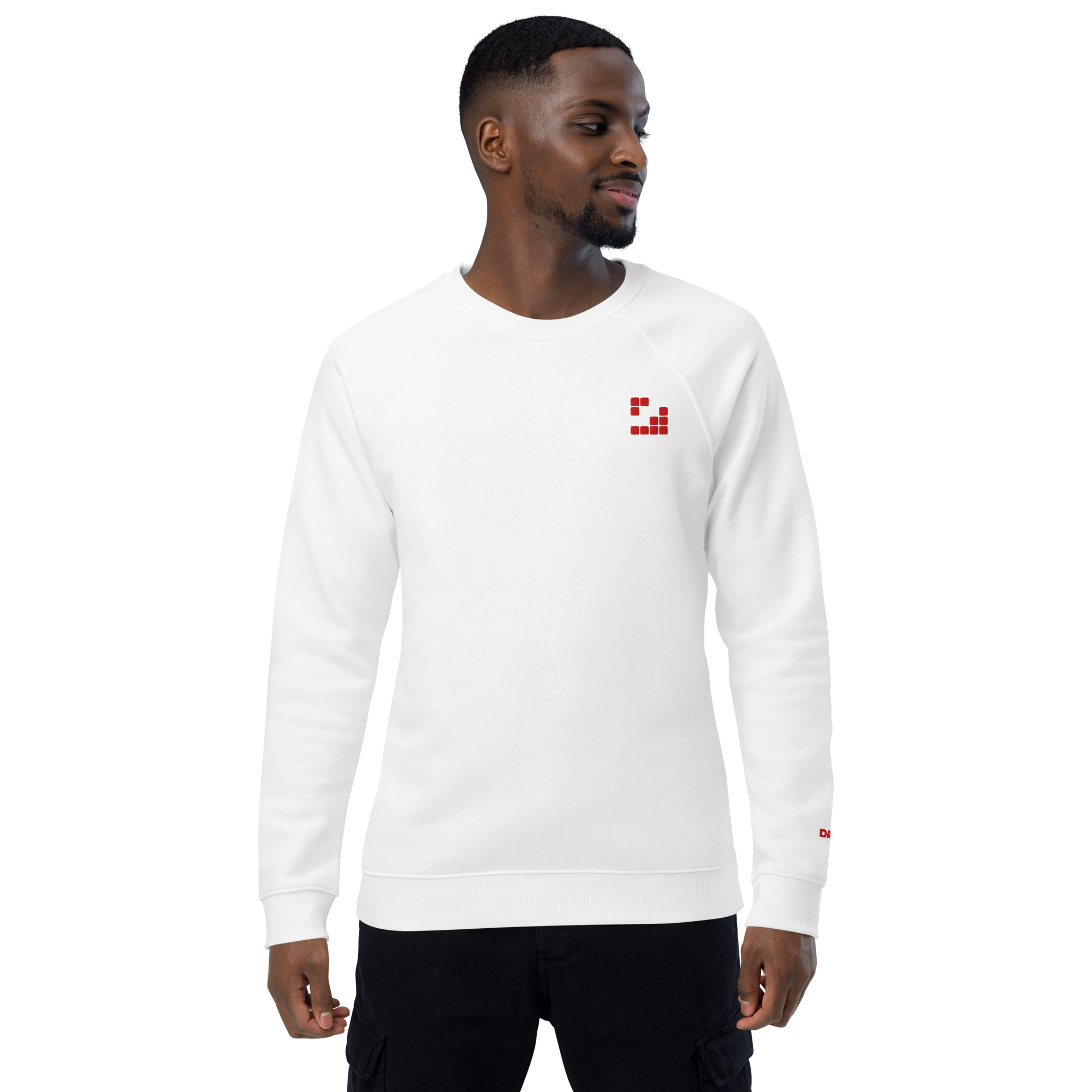 Sudadera Geometric orgánica raglán unisex