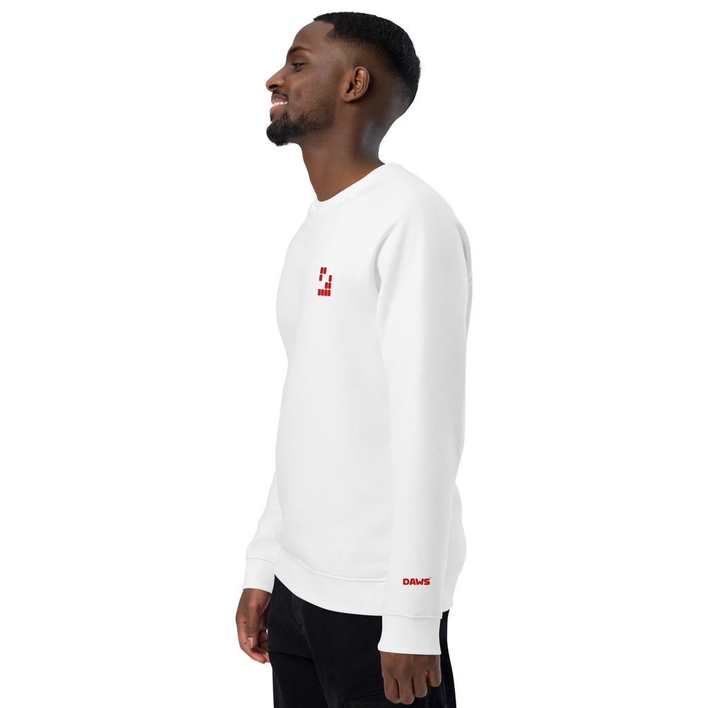 Sudadera Geometric orgánica raglán unisex