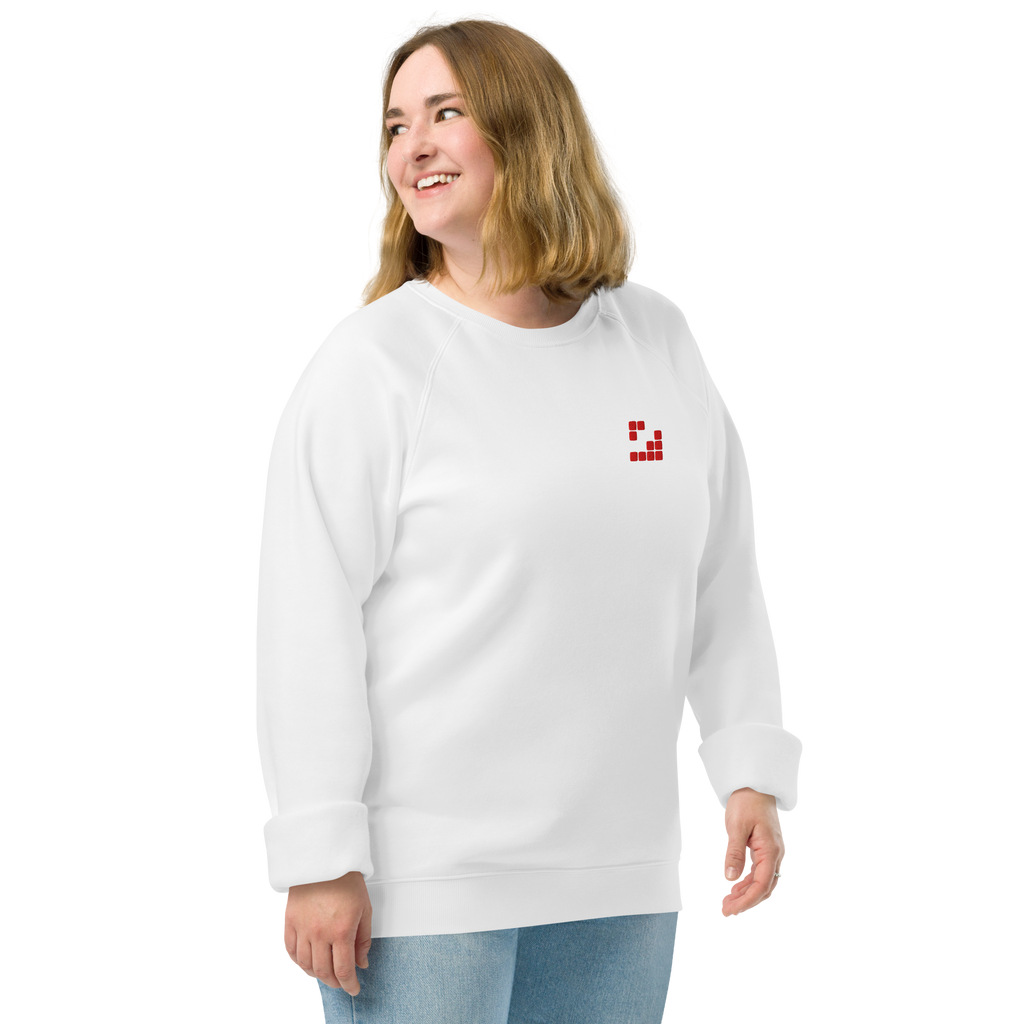 Sudadera Geometric orgánica raglán unisex