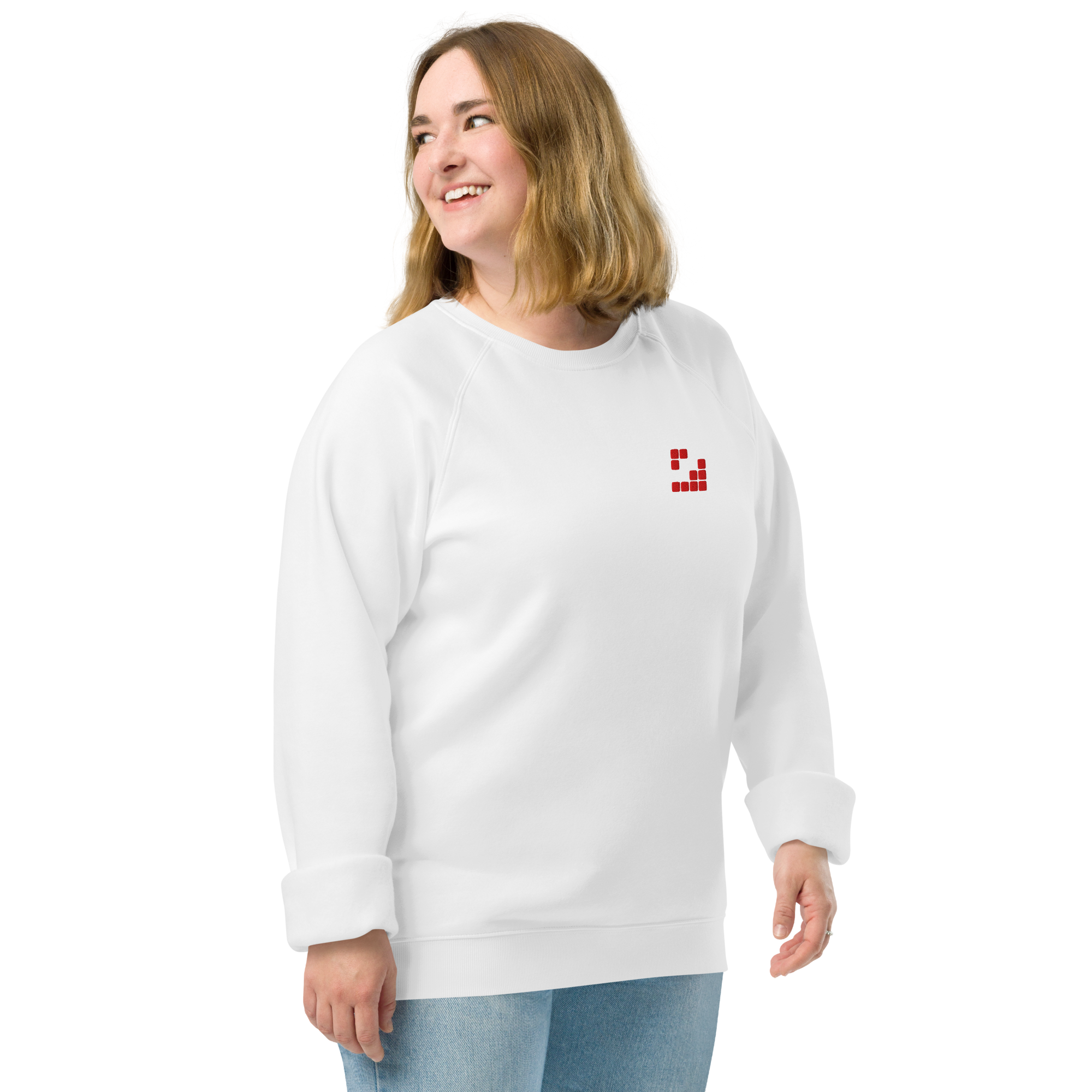 Sudadera Geometric orgánica raglán unisex