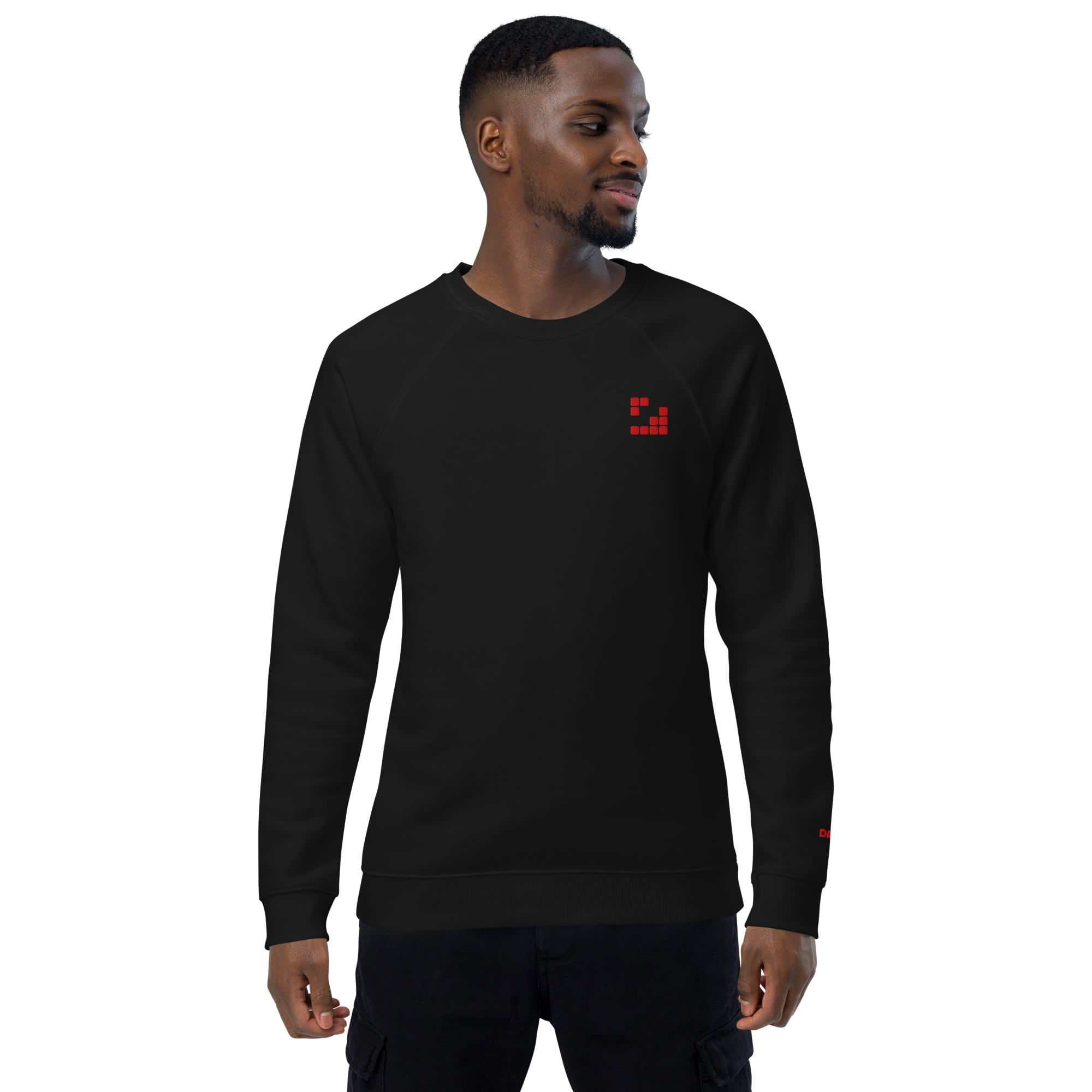 Sudadera Geometric orgánica raglán unisex