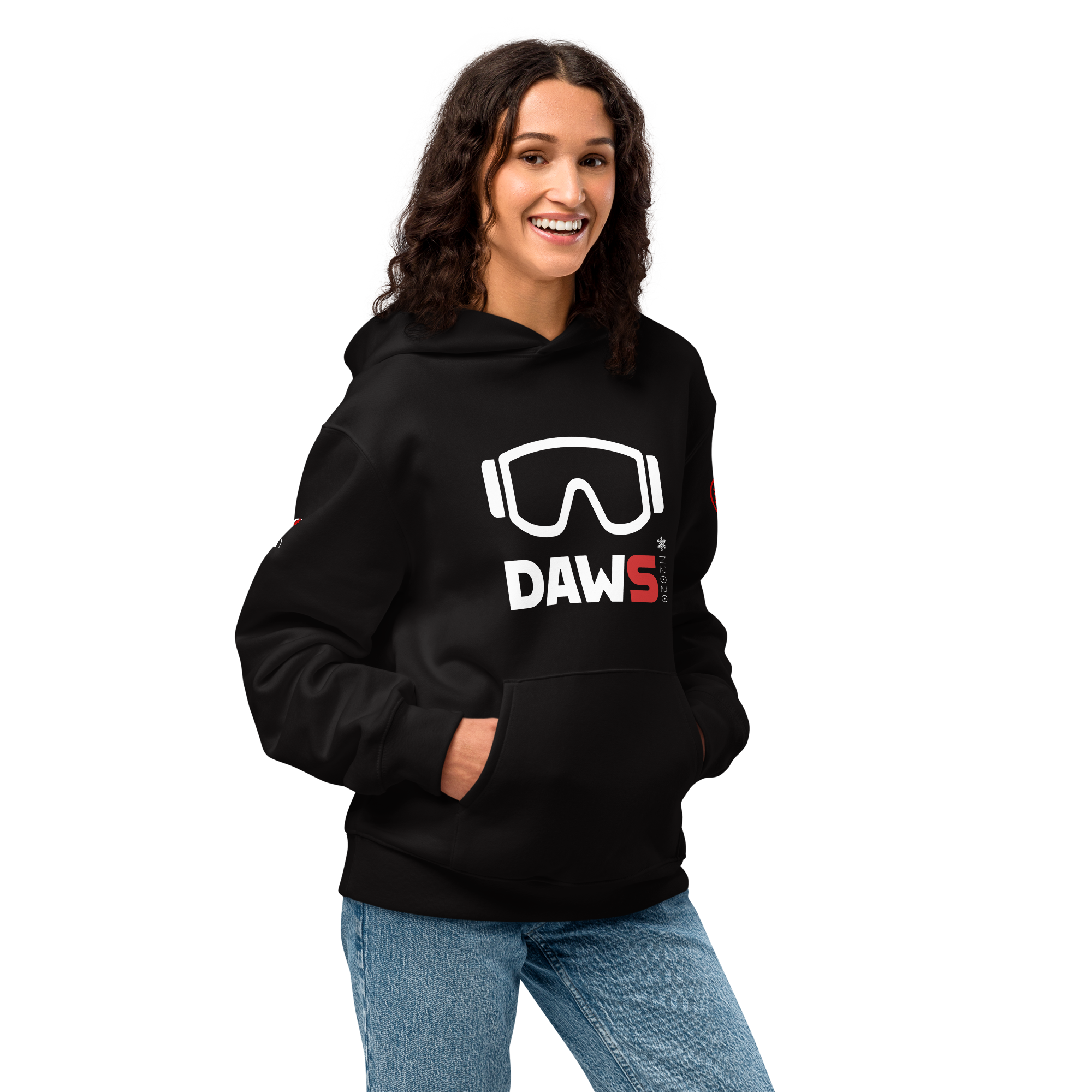 Sudadera para la nieve con capucha negra o azul