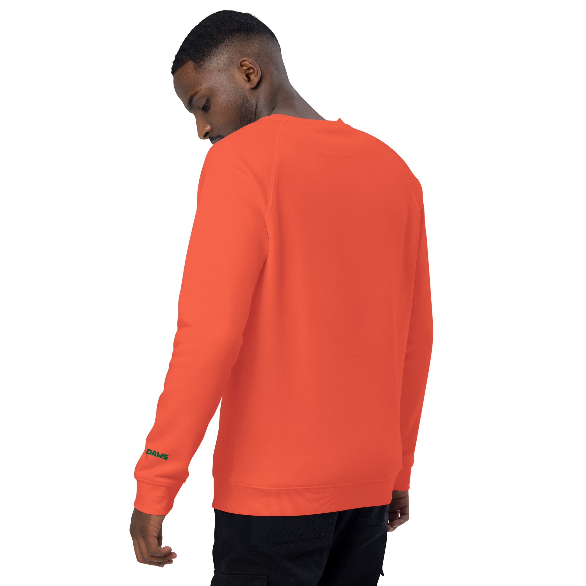 Sudadera Geometric Papaya orgánica raglán unisex