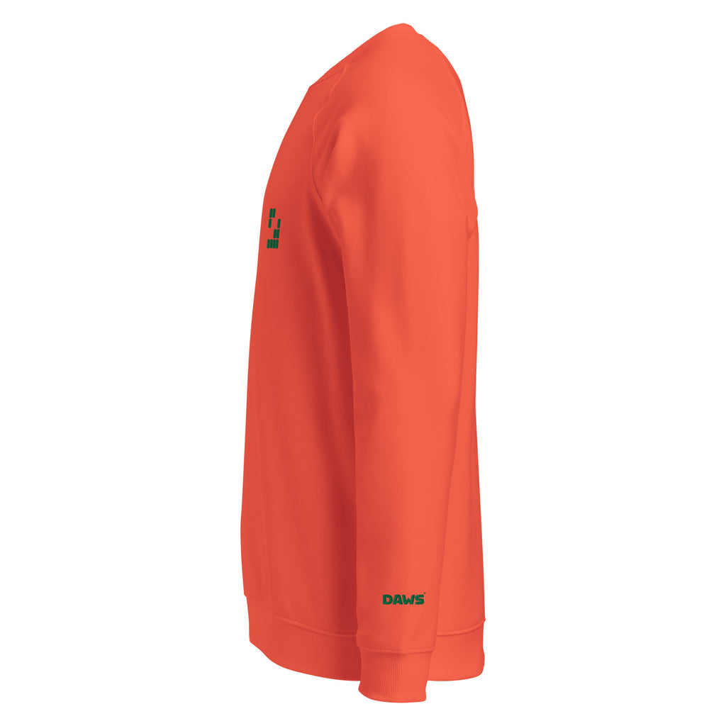 Sudadera Geometric Papaya orgánica raglán unisex