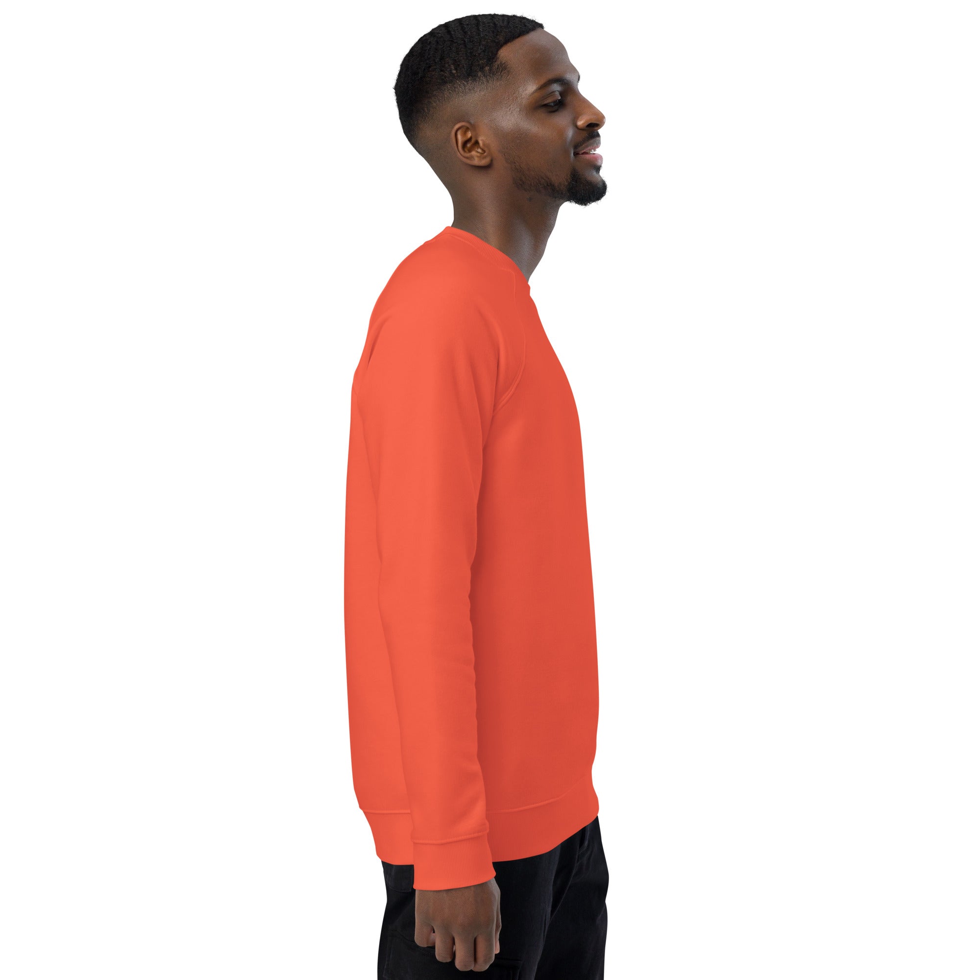 Sudadera Geometric Papaya orgánica raglán unisex