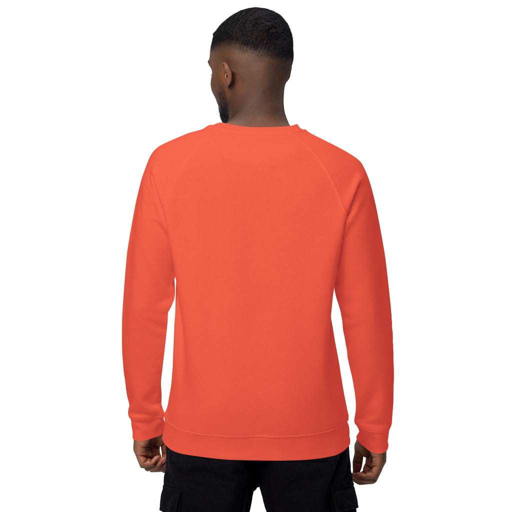 Sudadera Geometric Papaya orgánica raglán unisex