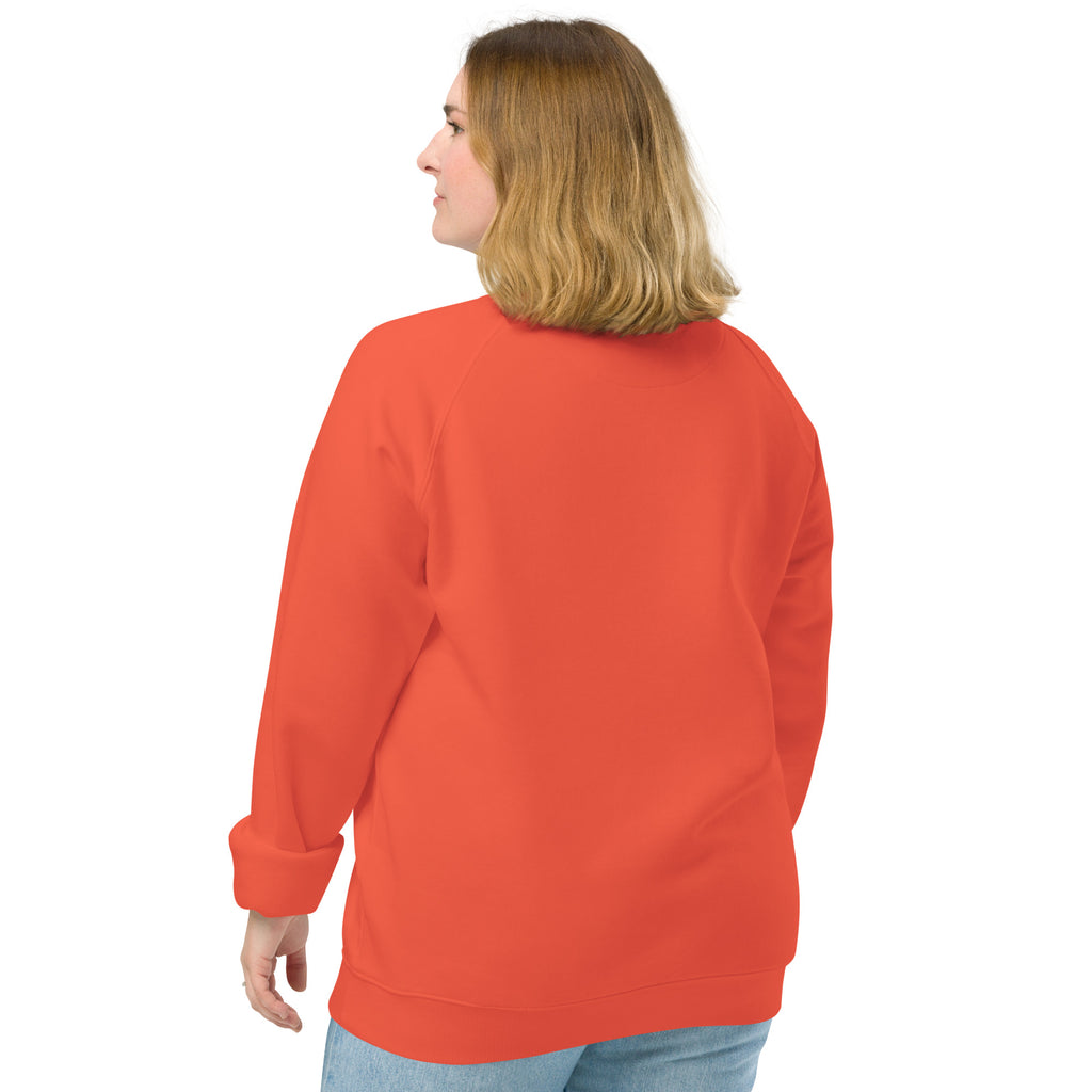 Sudadera Geometric Papaya orgánica raglán unisex