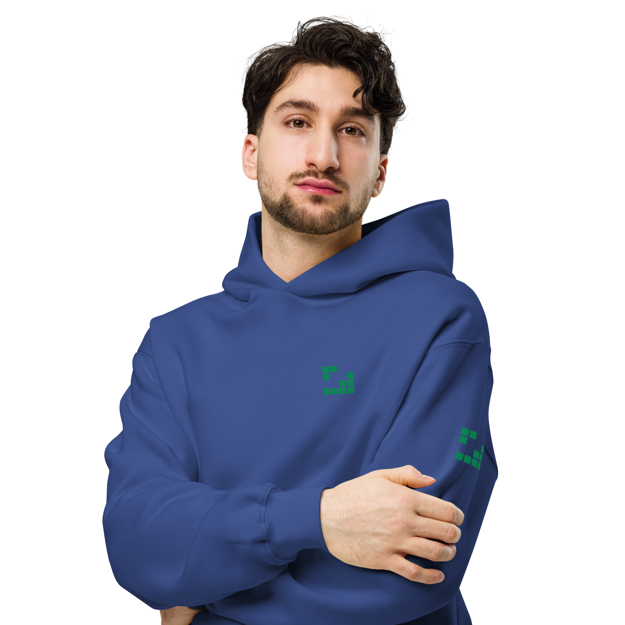Sudadera Geometric Green oversize unisex