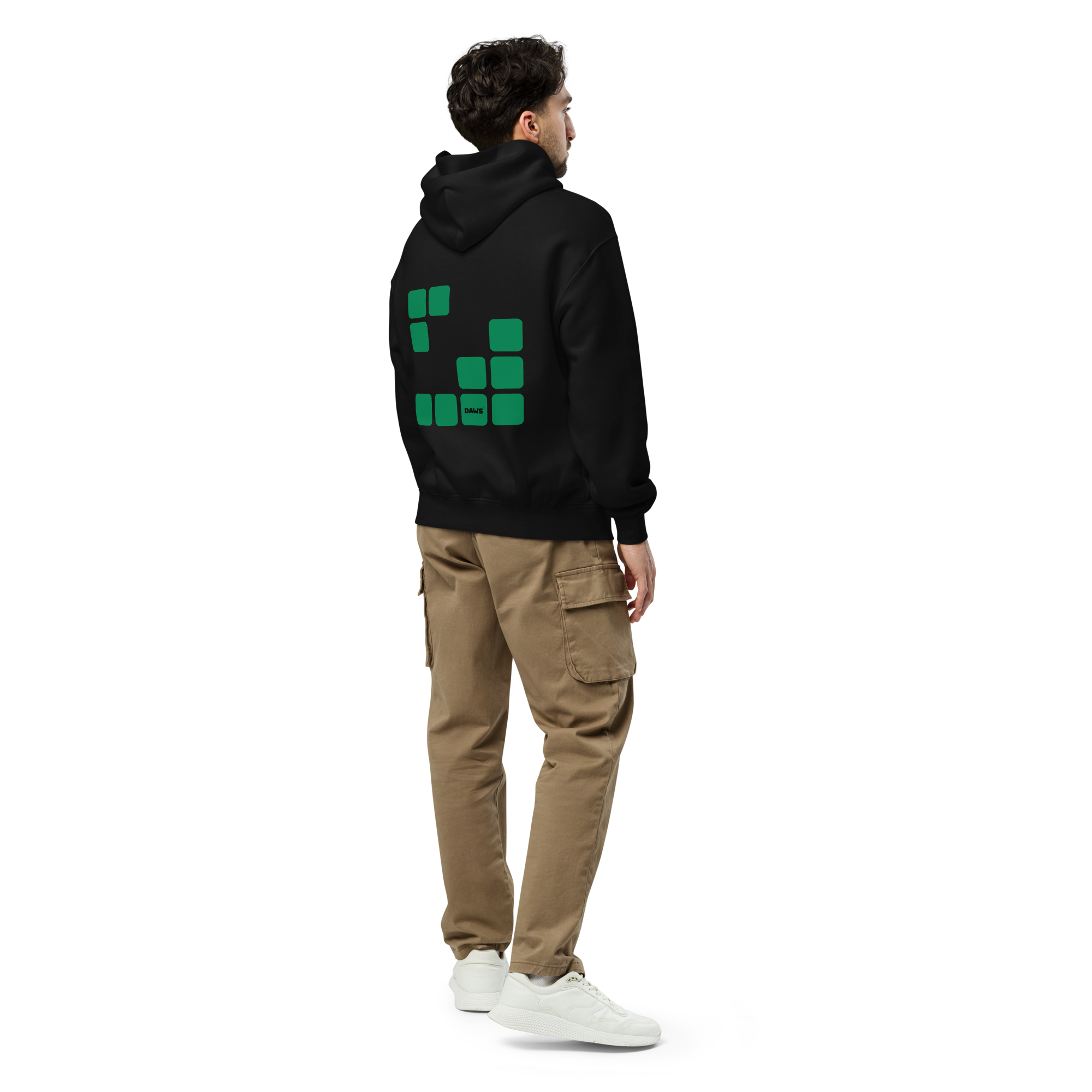 Sudadera Geometric Green oversize unisex