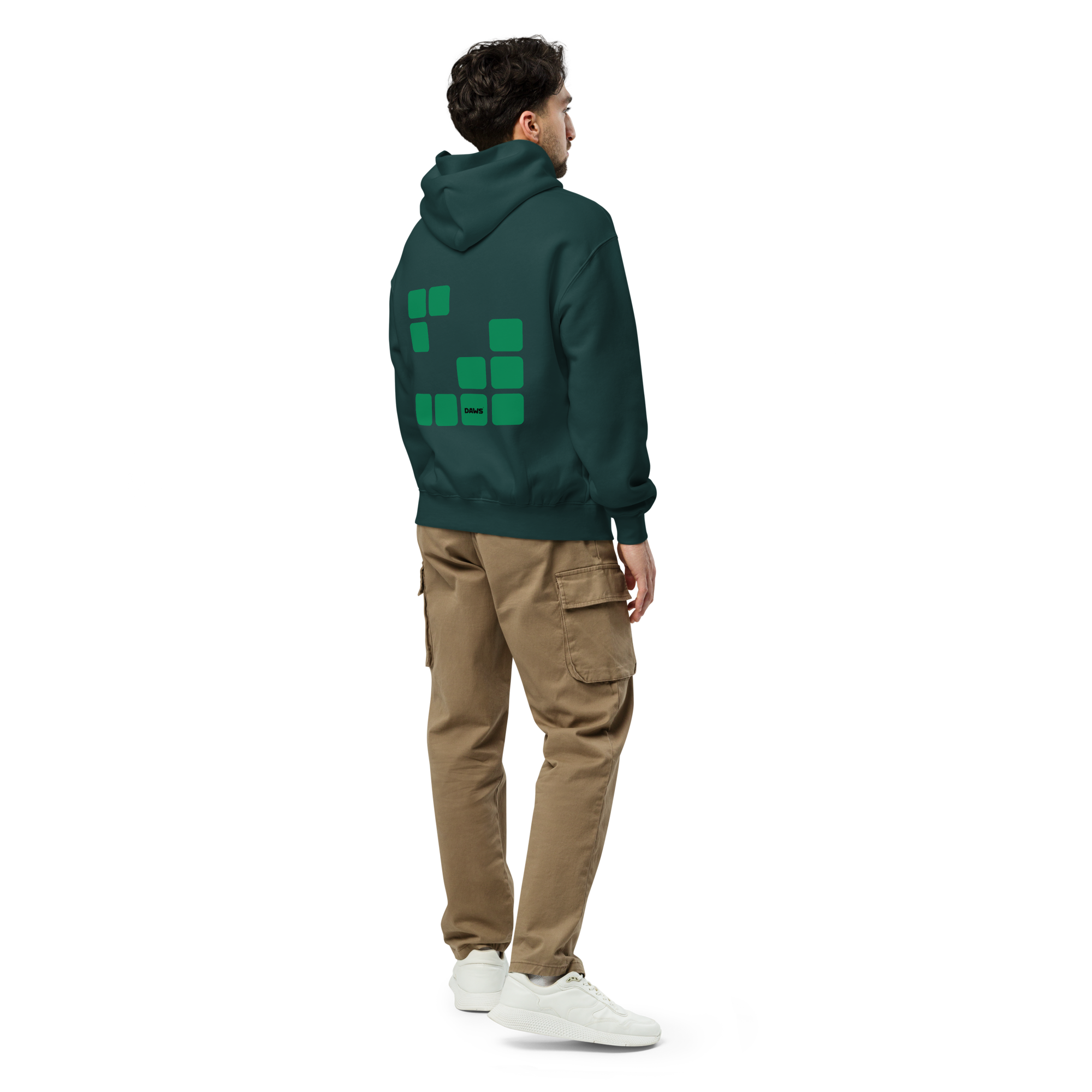 Sudadera Geometric Green oversize unisex