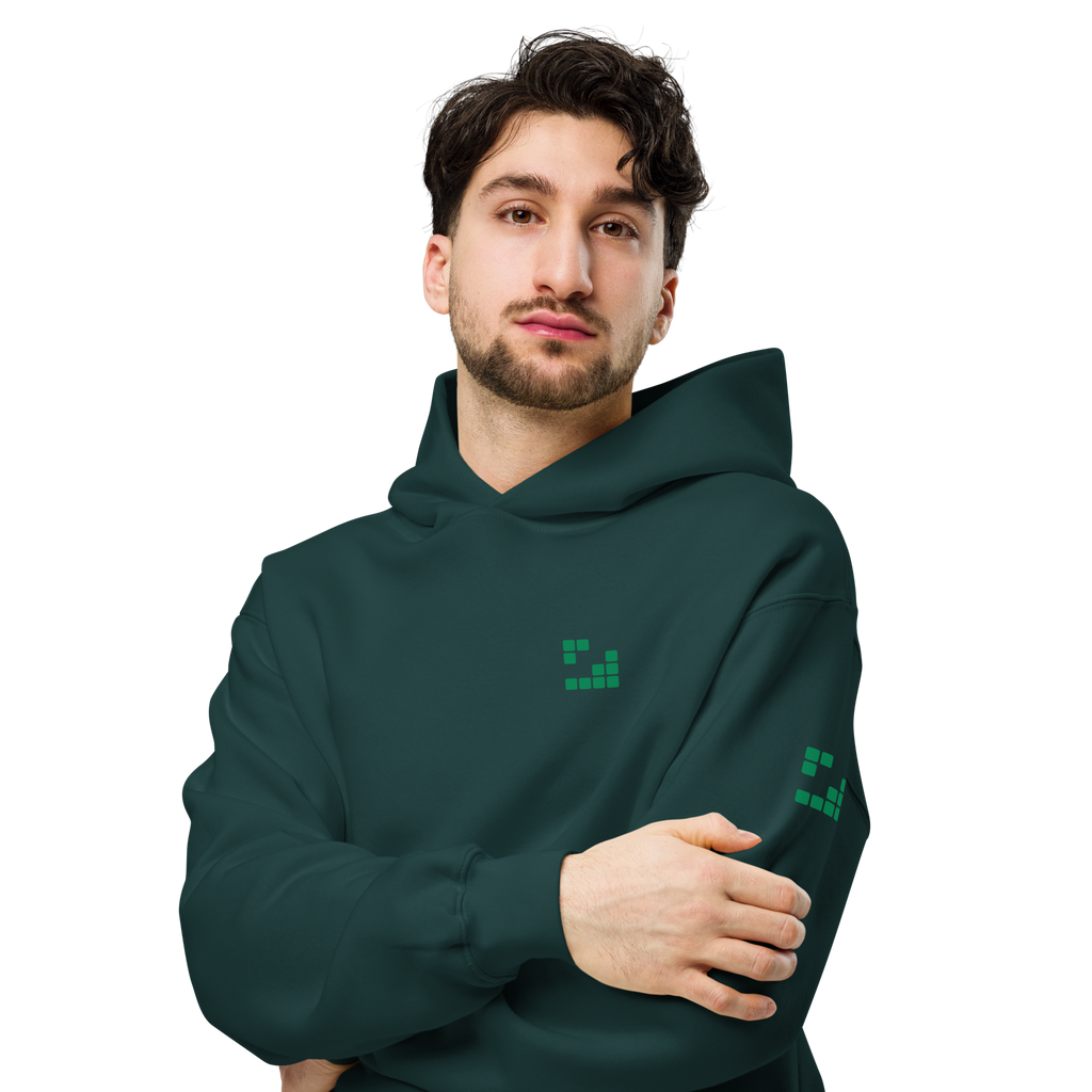 Sudadera Geometric Green oversize unisex
