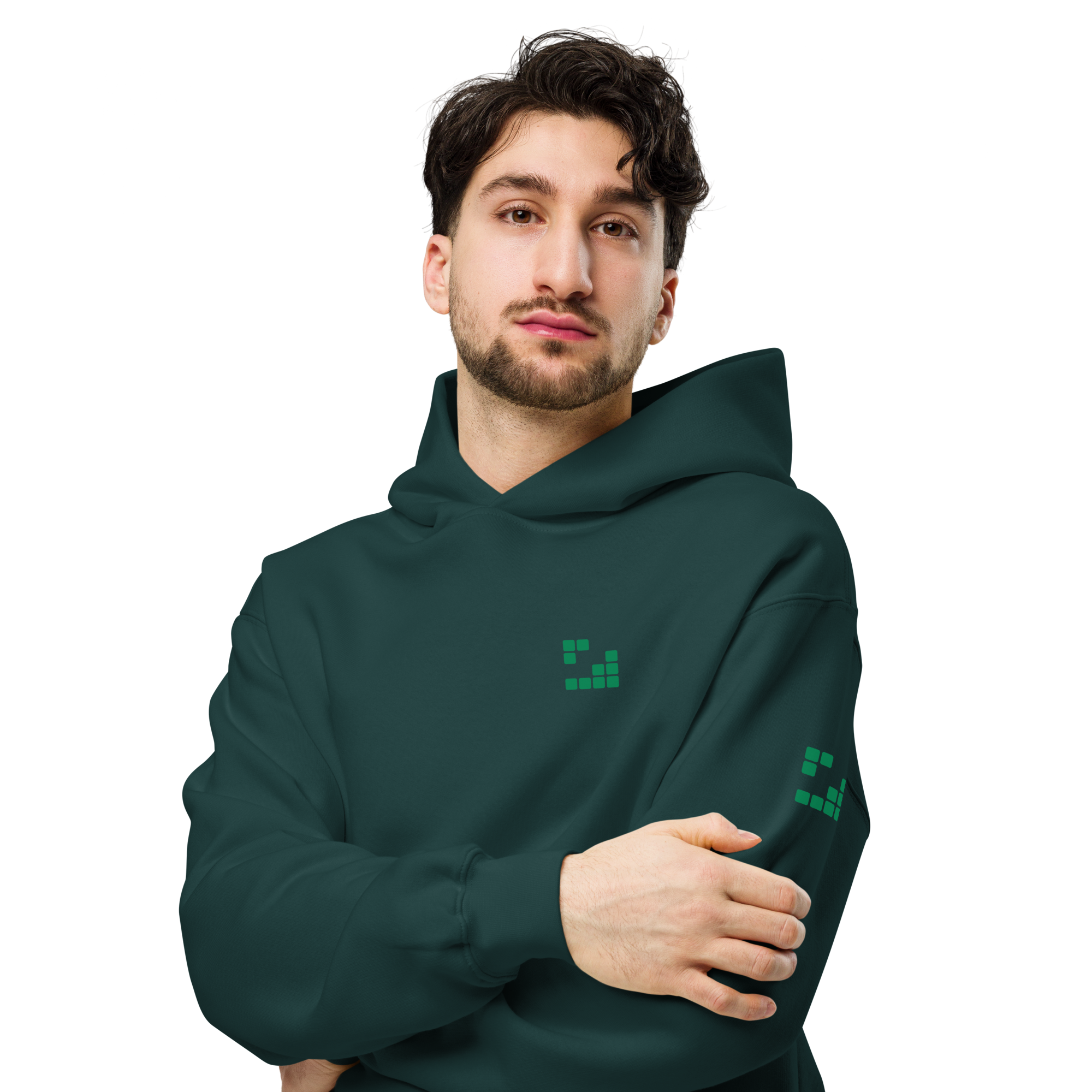 Sudadera Geometric Green oversize unisex