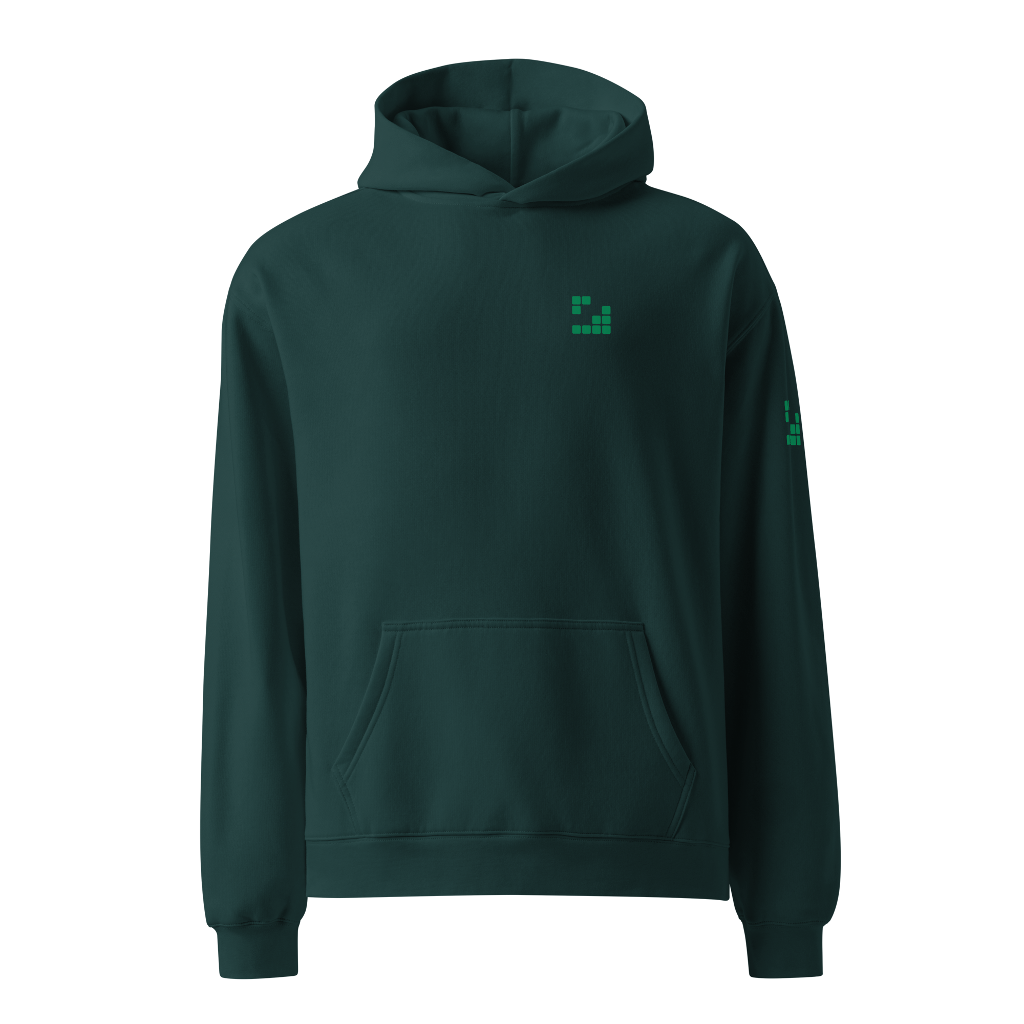 Sudadera Geometric Green oversize unisex