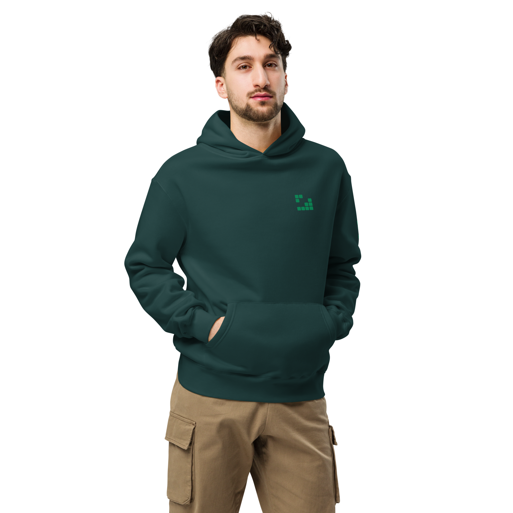 Sudadera Geometric Green oversize unisex