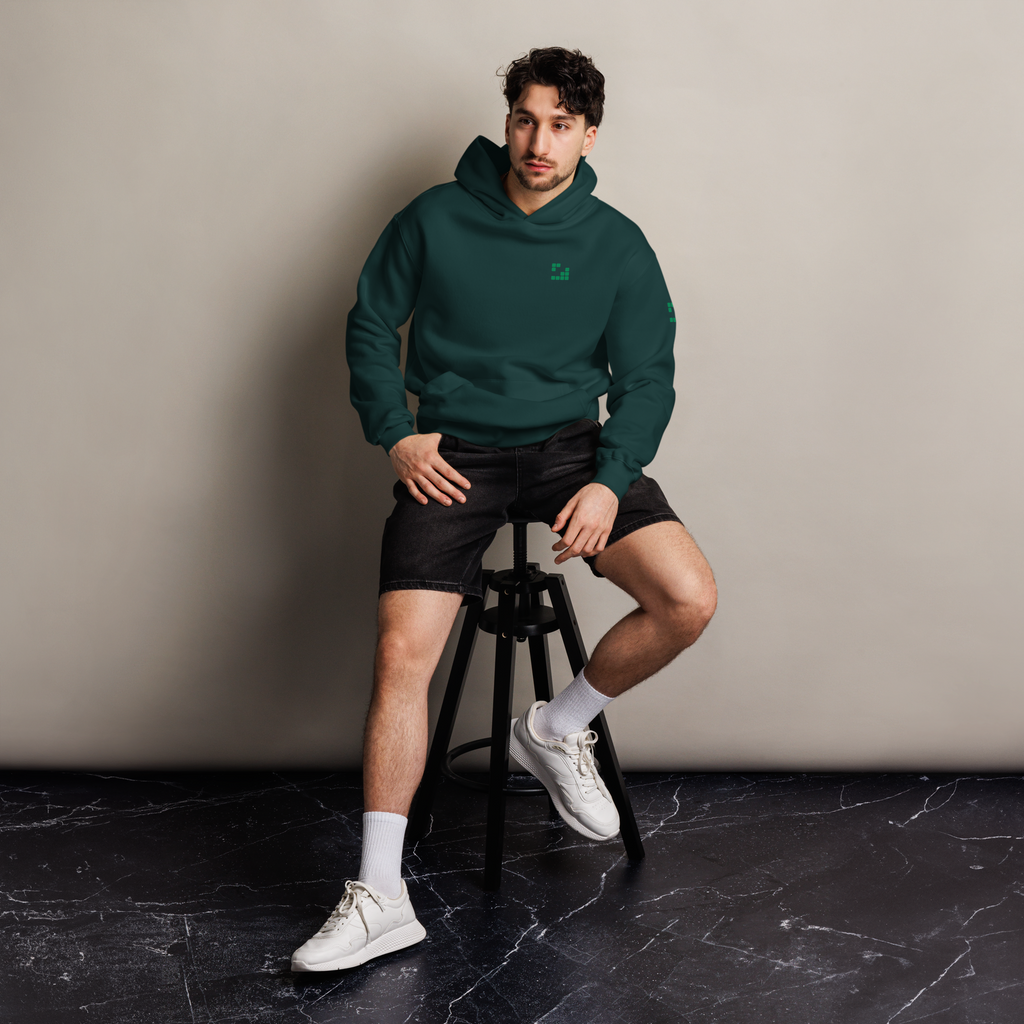 Sudadera Geometric Green oversize unisex