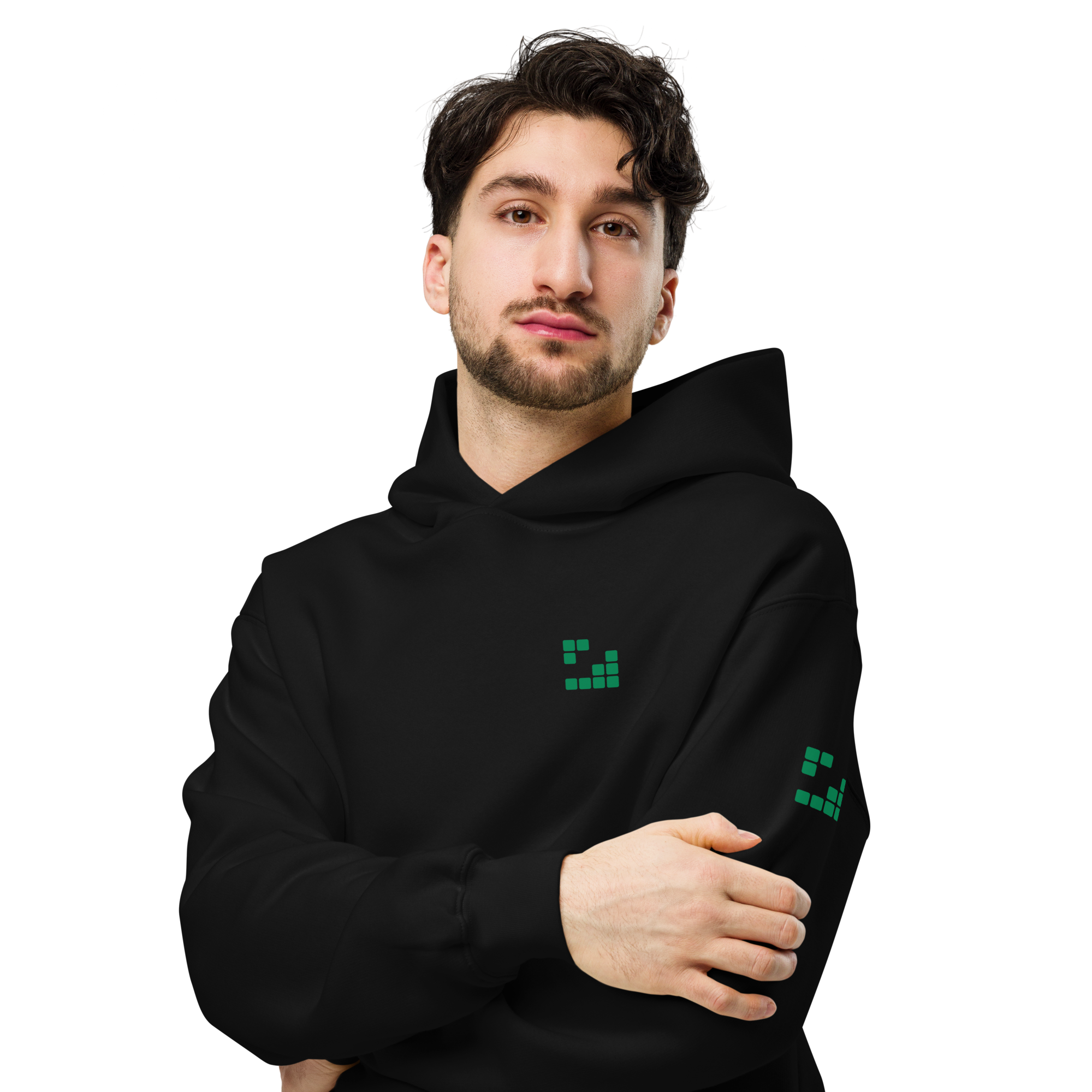 Sudadera Geometric Green oversize unisex