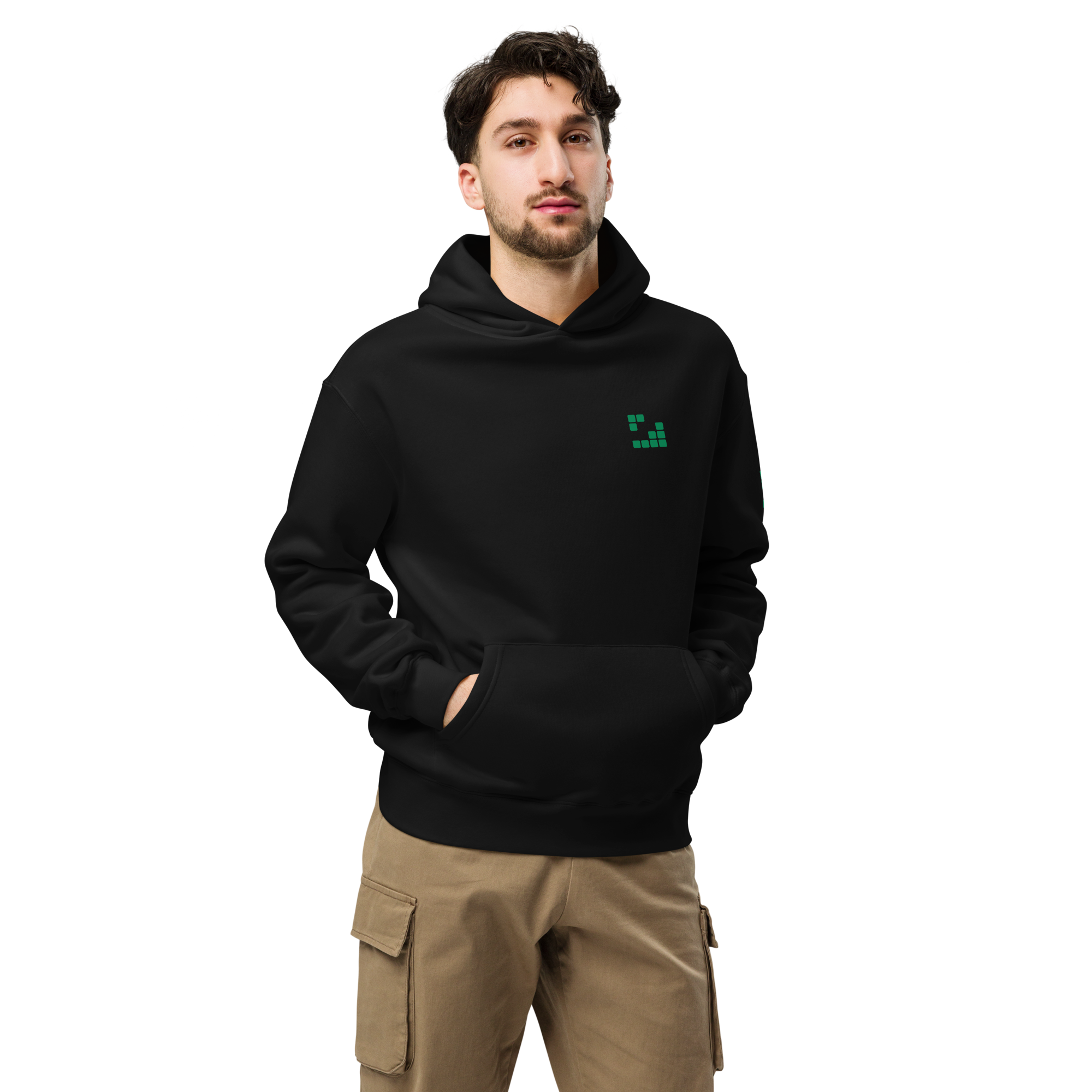 Sudadera Geometric Green oversize unisex