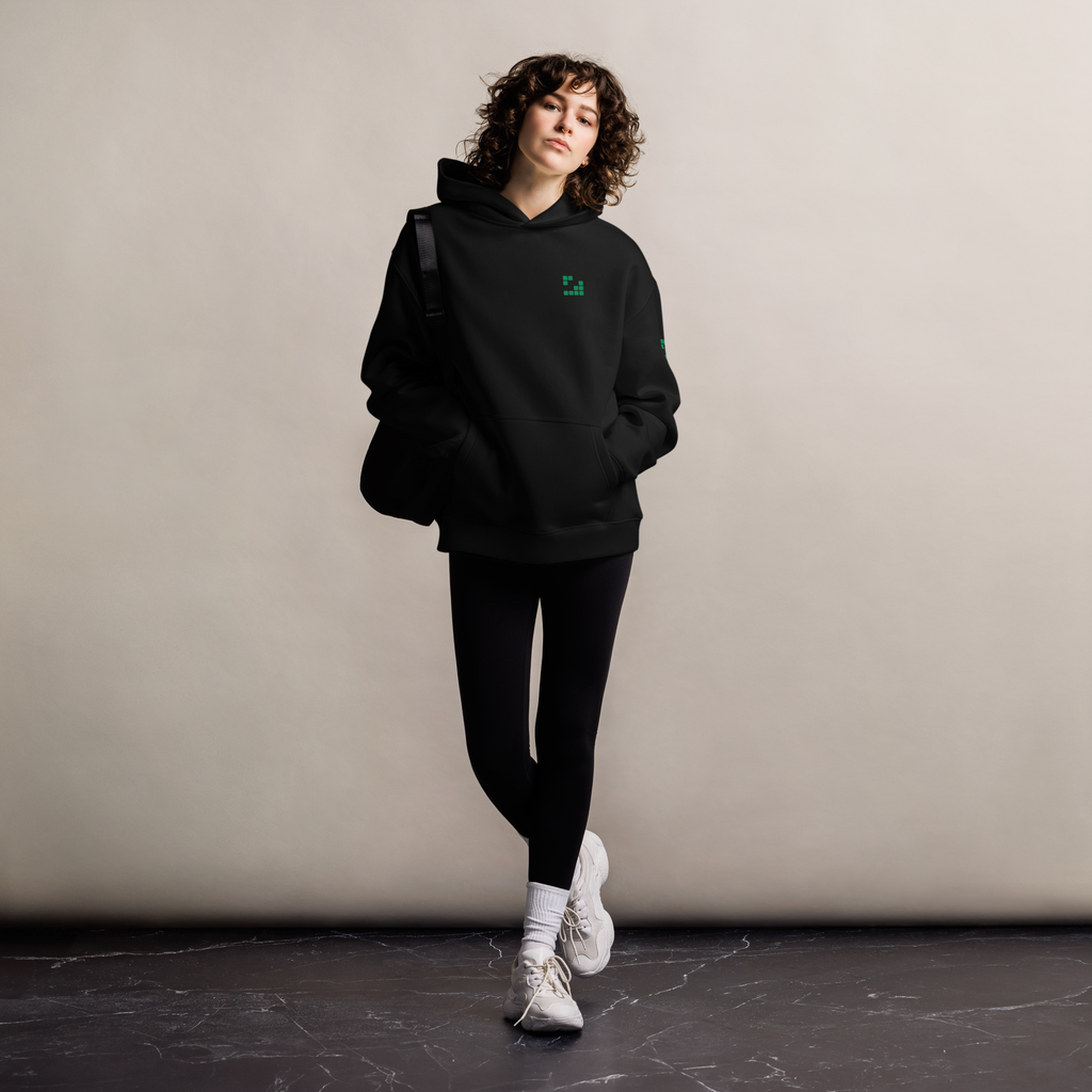Sudadera Geometric Green oversize unisex